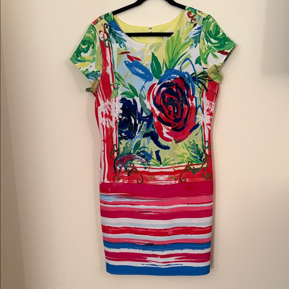 Robbie Bee Colorful Floral Mini Dress size 12